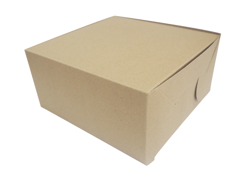 caja cuadrada kraft